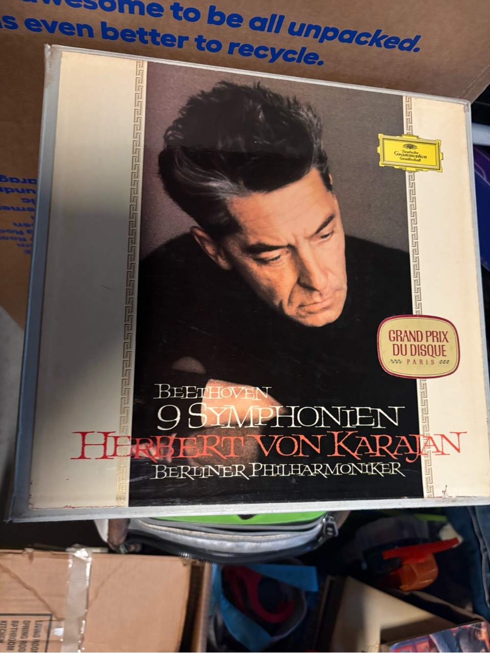 Herbert Von Karajan - Beethoven 9 Symphonies LP Box Set Near Mnt cond FREE SHIPP